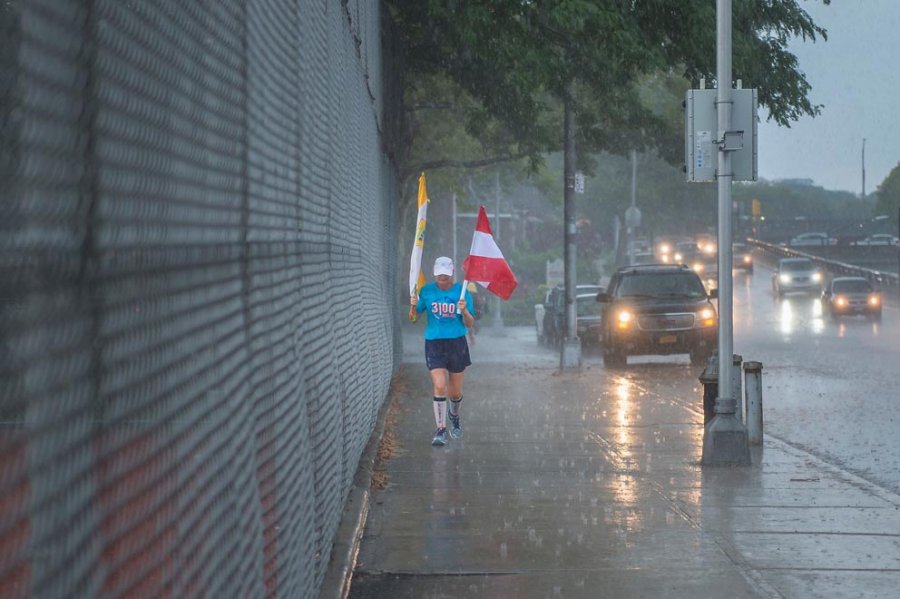 The race never stops for wind, rain or heat. 