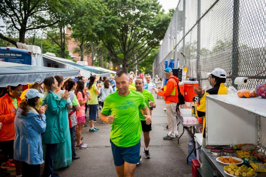 Many turned out to encourage the runners on their way