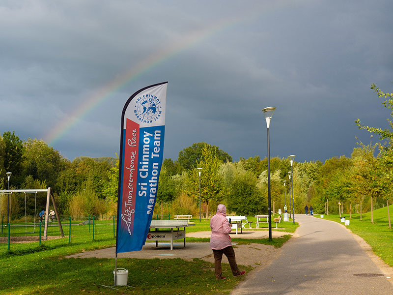 Rainbow over the course