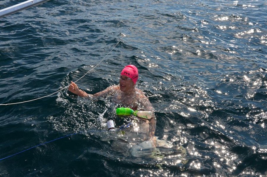 Feeding in the 14°C North Channel - photo Jana Bernadova