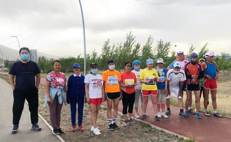 The Mongolian Sri Chinmoy Marathon Team in Ulanbaatar