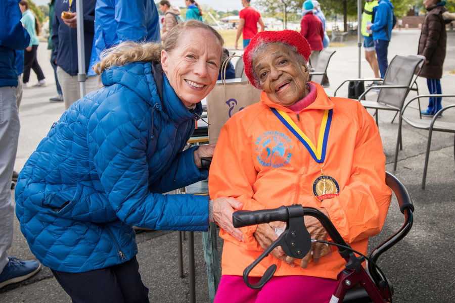 3100 Mile Running legend Suprabha Beckjord with Ida Keeling