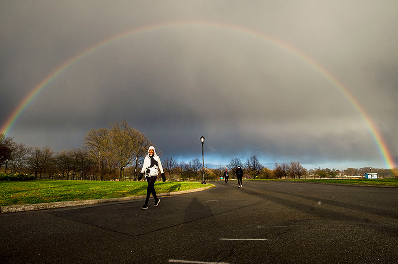 Rainbow over the course